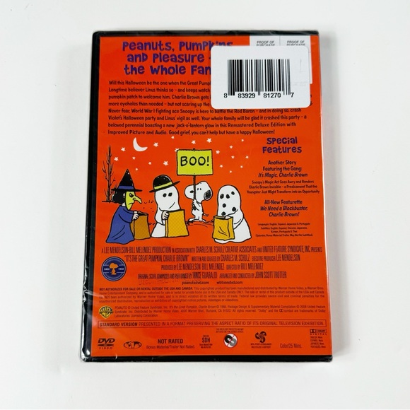191.⭐️ It’s The Great Pumpkin Charlie Brown DVD – Remastered Deluxe Edition New - Picture 4 of 5